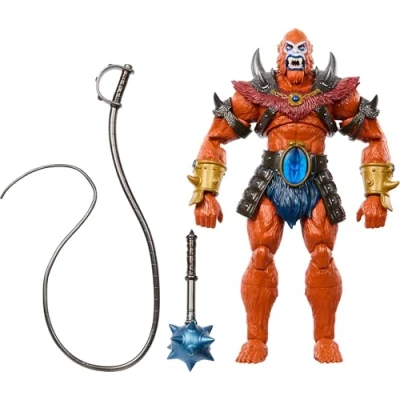 Imagen de Masters of the Universe Masterverse Beast Man Figura de acción, juguete 17,8cm del villano New Eternia MOTU, secuaz Skeletor, 30 articulaciones, JBP80