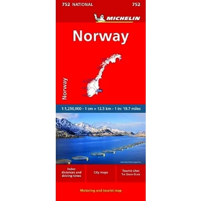Imagen de Mapa National Norway (11752): Straßen und Tourismuskarte 1: 1 250 000