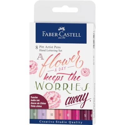 Imagen de Faber Castell Estuche 8 PITT punta pincel Rojos, Multicolor (267124) , color/modelo surtido