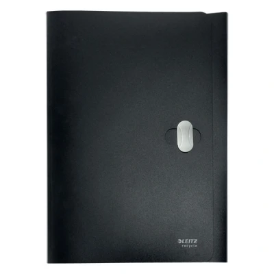 Imagen de Leitz Carpeta A4 de 3 Solapas con Cierre, Capacidad para 150 Hojas, 100% Plástico Reciclable, Respetuoso el Medio Ambiente, Negro, 46220095