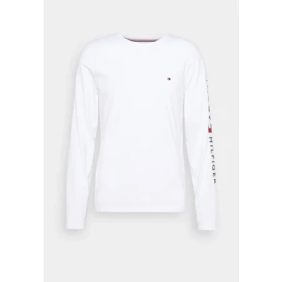 Imagen de Tommy Hilfiger LOGO LONG Sleeve TEE Camiseta de manga larga, Hombre, Talla: Small, White