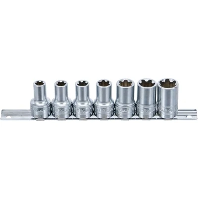 Imagen de BGS 9587 Juego de llaves vaso T Star (para Torx Plus) entrada 10 mm (3/8&quot;) 10EP 20EP 7 piezas