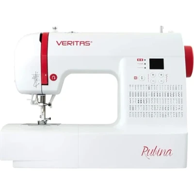 Imagen de VERITAS Máquina de coser Rubina I digital para ordenador, 100 programas puntada, tensión hilo automático y ayuda enhebrar, cortahilos, longitud puntada ajustable,