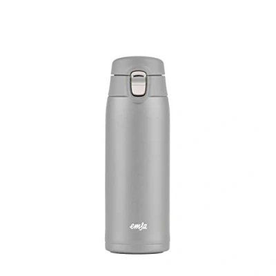 Imagen de Emsa N21510 Travel Mug Light Termo de acero inoxidable, 0,4 litros, 6 horas calientes, 12 h frío, sin BPA, 100% hermético, a prueba fugas, apto para lavavajillas, sistema cierre abatible