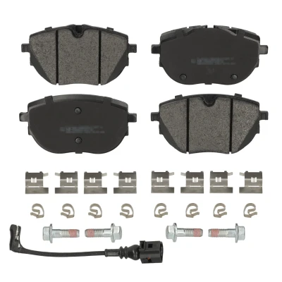 Imagen de FEBI BILSTEIN 179950 Juego de pastillas freno Eje delantero con contacto avisador desgaste material fijación VOLKSWAGEN: Transporter 6