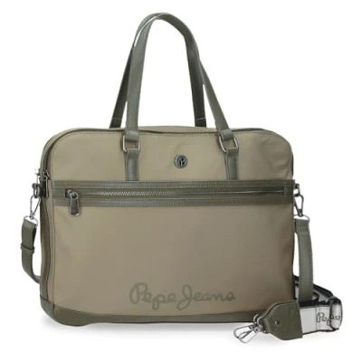 Imagen de Pepe Jeans Corin Bolso para Portátil Verde 40x30x5 cms Poliéster y PU by Joumma Bags