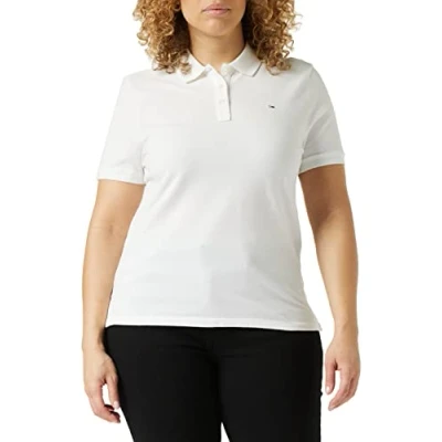 Imagen de Tommy Hilfiger Tjw Slim Polo Camiseta, Blanco, S para Mujer