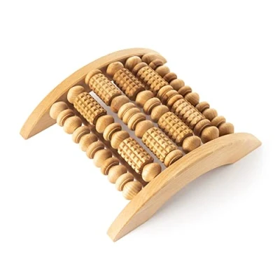 Imagen de Tuuli Accessories Masajeador de Pies Rodillo Aparato para Masaje Madera Fascitis Plantar 29x24,5 cm