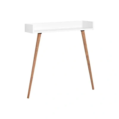 Imagen de MyosHome Recibidor Consola Blanco Roble 82 x 32 81 cm. Malta. Mueble de Entrada. (White)