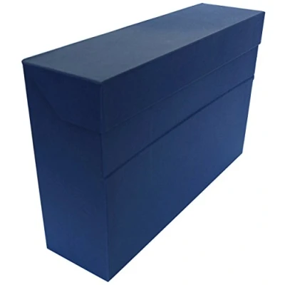 Imagen de Elba 100580261 Caja de transferencia cartón forrado con tela, 10 cm, color azul