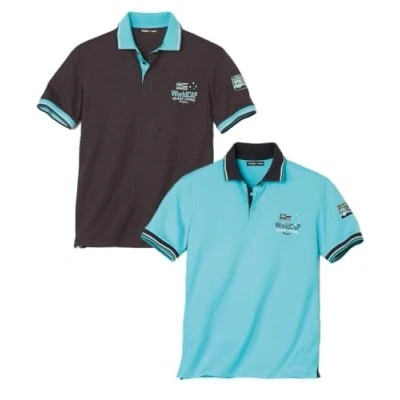Imagen de ATLAS FOR MEN Pack de 2 Polos Hombre Manga Corta Disponible en Tallas Grandes la M a 5XL