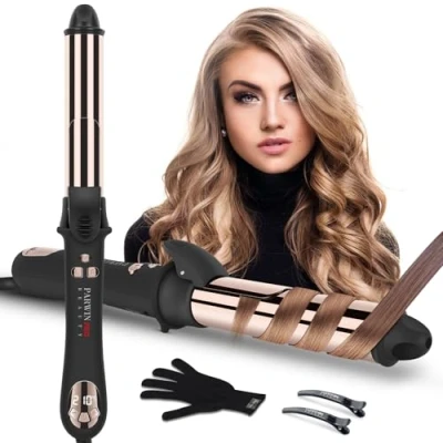 Imagen de Rotación de 360, Rizador Pelo Automático, PARWIN PRO BEAUTY Tenacilla 25 mm, Recubrimiento Nano Titanio, Ondulador con Pantalla LCD, 120 210℃