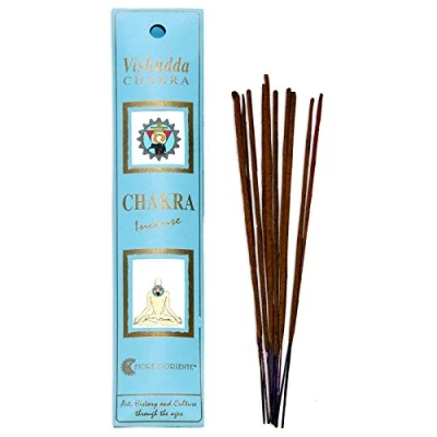 Imagen de Fiore D &#039;Oriente Incienso para el Chakra Vishuddi 5ª en Azul Embalaje, bambú, Multicolor, Pack de 8