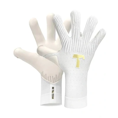 Imagen de T1TAN Rebel 2.0 White out Guantes de Portero fútbol para porteros sin protección los Dedos Talla 6