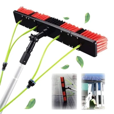 Imagen de TONAUA Kit de Limpieza Paneles Solares, Barra telescópica Extensible Limpiador Fotovoltaico 3 12m Cepillo Vidrio para la Placas fotovoltaicas pertiga telescopica