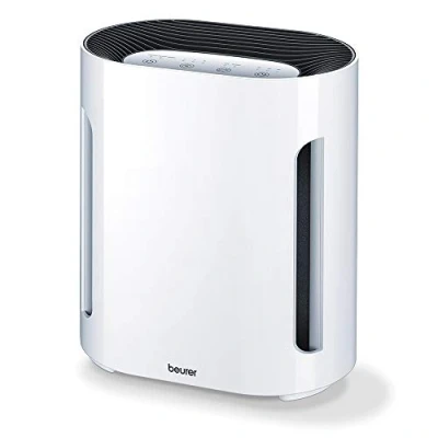 Imagen de Beurer LR200 Purificador de Aire, hasta 15 m2, ventilación, 3 niveles filtración, función Ionic, display iluminado, temporizador, filtro hepa, 50 W, blanco