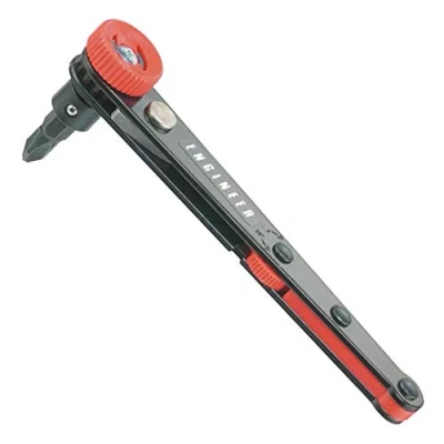 Imagen de low profile right angled ratchet screwdriver (90 degree), fits into awkard, inaccessible areas. Engineer dr 05