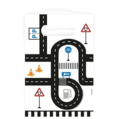 Imagen de amscan Bolsas de Papel On The Road, Multicolor, 8 stück (1er Pack) (9906585)