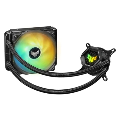 Imagen de ASUS TUF Gaming LC 120 ARGB Disipador de líquido Todo en uno, Ventilador mm, iluminación ARGB, LGA 1700 y AMD AM4, Bracket AM5 Incluido, Negro