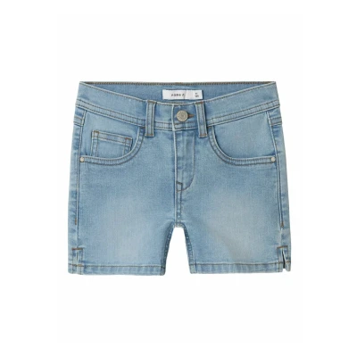 Imagen de Name it SLIM FIT Shorts vaqueros para niños, Talla: 14a, Light blue denim