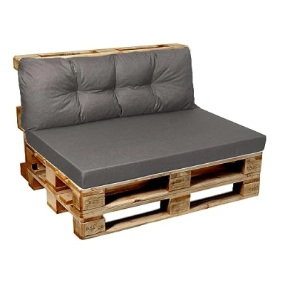 Imagen de Garden Factory Cojines para palets, Sofas de palets Asiento, Respaldo o Juego V1 (Asiento Plano 120x40)