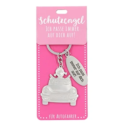 Imagen de Depesche 11343 004 Llavero de ángel Protector para Hombres y Mujeres, Metal, Amuleto la Suerte los Conductores Coche, Ideal como pequeño Regalo Seres Queridos en Carretera