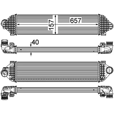 Imagen de MAHLE ORIGINAL CI 248 000P Intercooler FORD: MONDEO 4 Stufenheck, Turnier,