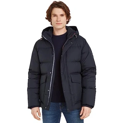 Imagen de Tommy Hilfiger Hombre Cazadora de plumas invierno, Azul (Desert Sky), XXL