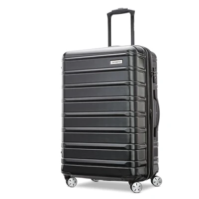 Imagen de Samsonite Omni 2 Equipaje expandible rígido con carretes giratorios, Negro Medianoche., Checked Large 28 Inch, Ruedas giratorias
