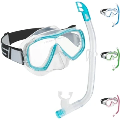 Imagen de Cressi Set Estrella VIP Jr Kit de Snorkeling, Unisex niños, Acquamarina, Uni