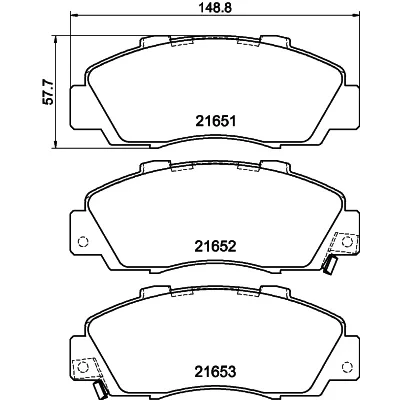 Imagen de HELLA 8DB 355 016 441 Juego de pastillas freno con avisador acústico desgaste accesorios HONDA: CIVIC 6 Hatchback, Accord 7 Limousine