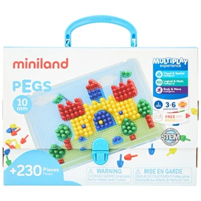 Imagen de Pegs 10 mm (230 piezas) Primary Colors