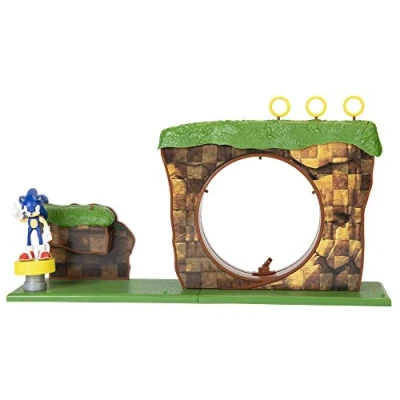 Imagen de Sonic Playset la Colina Verde Juguete con 10 Piezas y Mecanismos Interactivos para Aumentar Diversión Niños 3 Años +