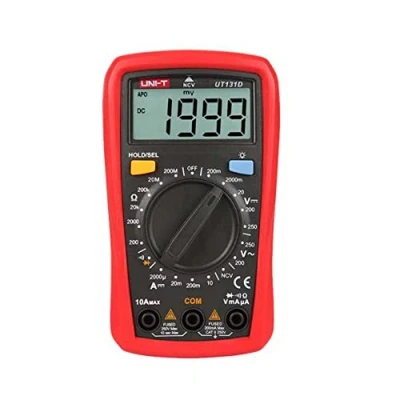 Imagen de Silver Electronics Multimetro (UT131D), Tamaño: palma de mano, Rango manual, Mide: Capacitancia, Resistencia y Frecuencia, Comprobador diodos continuidad, Display máximo 2.000