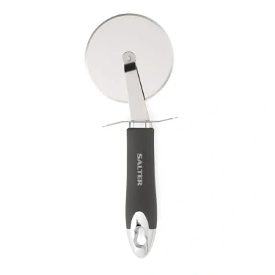 Imagen de Salter BW11387EU7 Cosmos Cortapizzas Con Un Diseño Ergonómico Y Mango Suave Al Tacto, Gancho Para Colgar Incluida, Fácil De Limpiar, Cortar Pizza Pan Ajo, Acero Inoxidable, Gris Mate