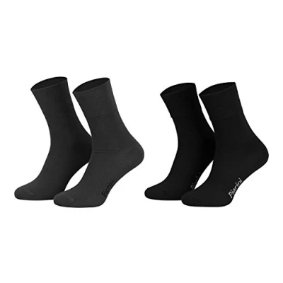 Imagen de Piarini 8 pares de calcetines unisex Sin elástico Caña cómoda Negro y antracita 35 38