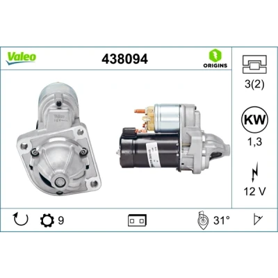 Imagen de VALEO NEW ORIGINAL PART 438094 Motor de arranque 12 1,3 9 BMW: 3 Coupé, Z4 Roadster, Z3 Roadster