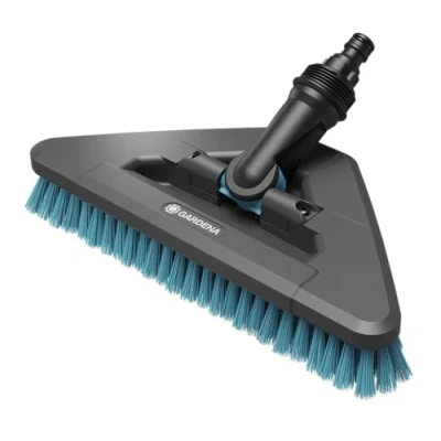 Imagen de Gardena Cleansystem cepillo Acoplable Duro flex: para limpiar superficies resistentes, forma triangular, cerdas duras, conexión al mango Cleansystem, grandes (18814 20)
