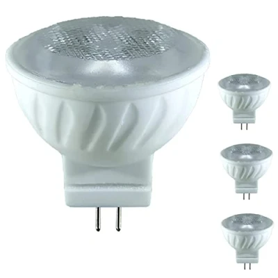 Imagen de LED ATOMANT Pack 4x Bombilla MR11 12V. Color Blanco Frio (6500K). 350 Lumenes. GU4 Equivalente a Halogeno de 35W.
