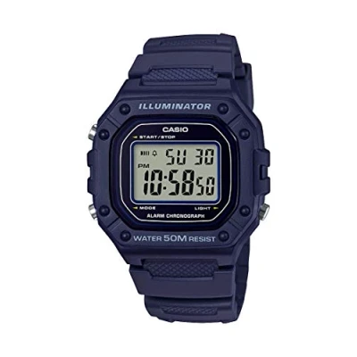 Imagen de Casio &#039;Classic&#039; Reloj de cuarzo acero inoxidable y resina para hombre, color: azul (modelo: W 218H 2AVCF)