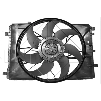 Imagen de NRF 47847 Ventilador de radiador 481 12 400 con bastidor (armazón), Motor sin escobillas MERCEDES BENZ: Clase A