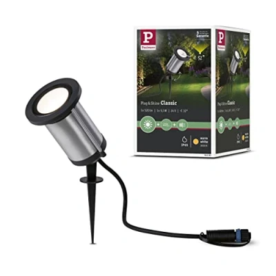 Imagen de Paulmann 94285 Luminaria exterior LED Plug&amp;Shine Spot Classic incl. 1x5,1 W IP65 prot. chorros de agua, antracita, jardín, metal, blan. cálido 3000 K