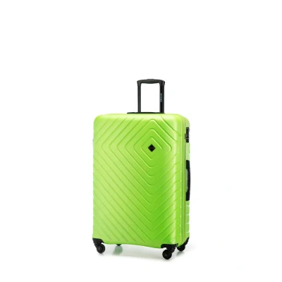 Imagen de WITTCHEN Cube colección Maleta Grande ABS con Relieve geométrico Mango telescópico Cerradura de combinación Talla L Verde Lima