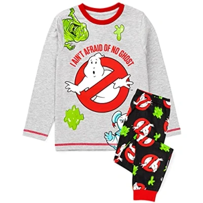 Imagen de Ghostbusters Pijamas Boys Kids Monsters Gris Camiseta de Longitud Larga PJS 8 9 años