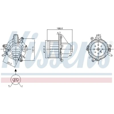 Imagen de NISSENS 87542 Ventilador de Calefacción sin controlador incorporado CITROËN: C4 Picasso 2, Berlingo II Furgón, Grand PEUGEOT: Rifter MPV