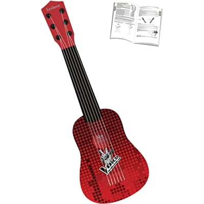 Imagen de Lexibook, The Voice, Mi Primera Guitarra acústica, 6 Cuerdas de Nylon, 53 cm, Guía Aprendizaje incluida, Rojo/Negro, K200TV