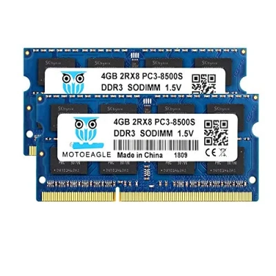 Imagen de motoeagle Kit de 8 GB (2 x 4 GB) PC3 8500S DDR3 1067 MHz 1066 SO DIMM RAM 2Rx8 204 Pin para Apple Mac Notebook Laptop