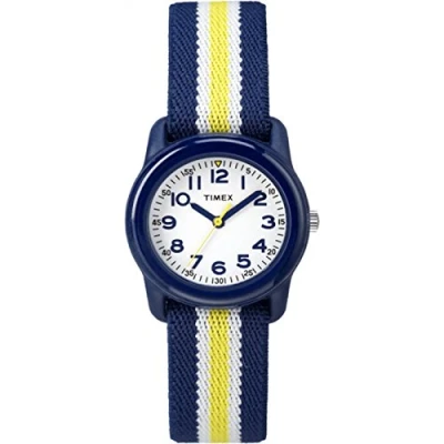 Imagen de Orologio TIME MACHINES 29mm blu/giallo a righe in tessuto elastico per bambini TW7C05800