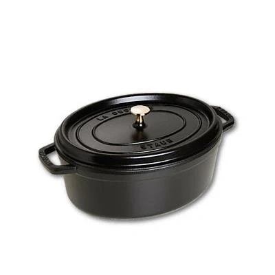 Imagen de STAUB Cacerola/Cocotte de Hierro Fundido Ovalada, 33 cm Diámetro, 6,7 L, Negro