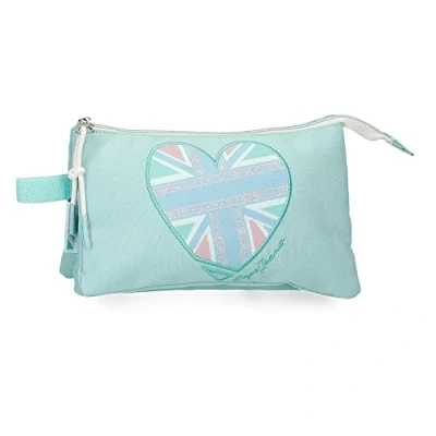 Imagen de Pepe Jeans Nerea Estuche Triple Azul 22x12x5 cms Poliéster
